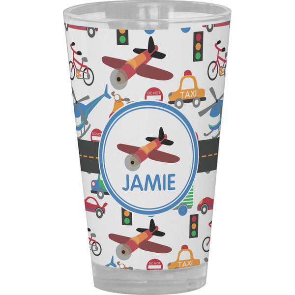 Custom Transportation Pint Glass - Full Color (Personalized)