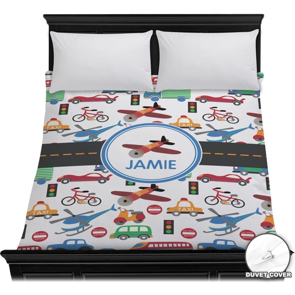 Custom Transportation Duvet Cover - Full / Queen (Personalized)