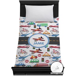 Transportation Duvet Cover - Twin (Personalized)