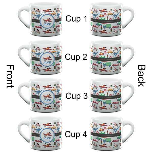 Transportation Espresso Cup - 6oz (Double Shot Set of 4) APPROVAL