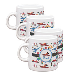 Transportation Single Shot Espresso Cups - Set of 4 (Personalized)
