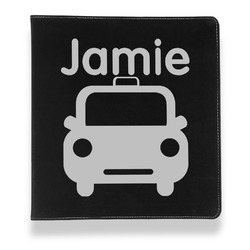 Transportation Leather Binder - 1" - Black (Personalized)