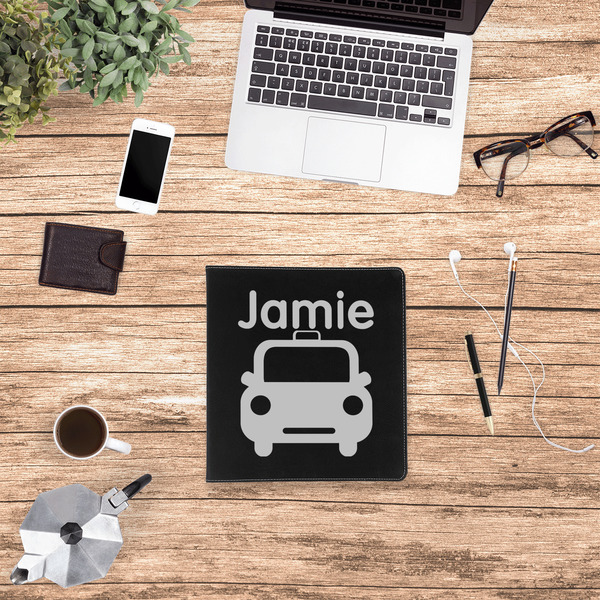 Transportation Leather Binder - 1" - Black - Lifestyle