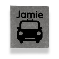 Transportation Leather Binder - 1" - Grey (Personalized)