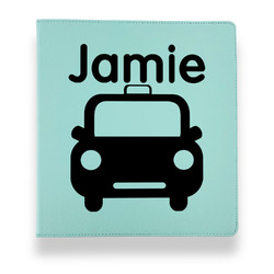 Transportation Leather Binder - 1" - Teal (Personalized)