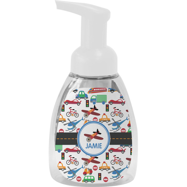 Custom Transportation Foam Soap Bottle - White (Personalized)