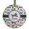 Transportation Frosted Glass Ornament - Round