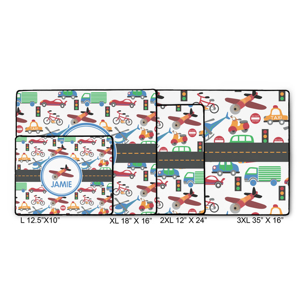 Transportation Gaming Mats - SIZE CHART