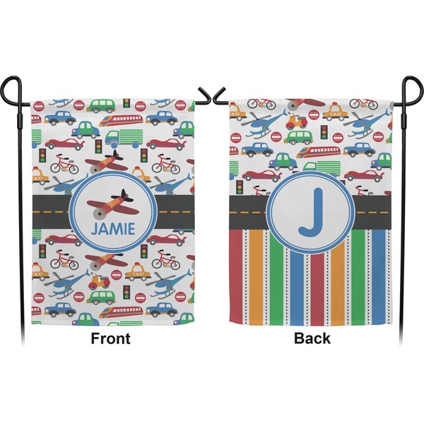 Transportation Garden Flag - Double Sided Front and Back