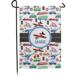 Transportation Small Garden Flag - Double Sided w/ Name or Text