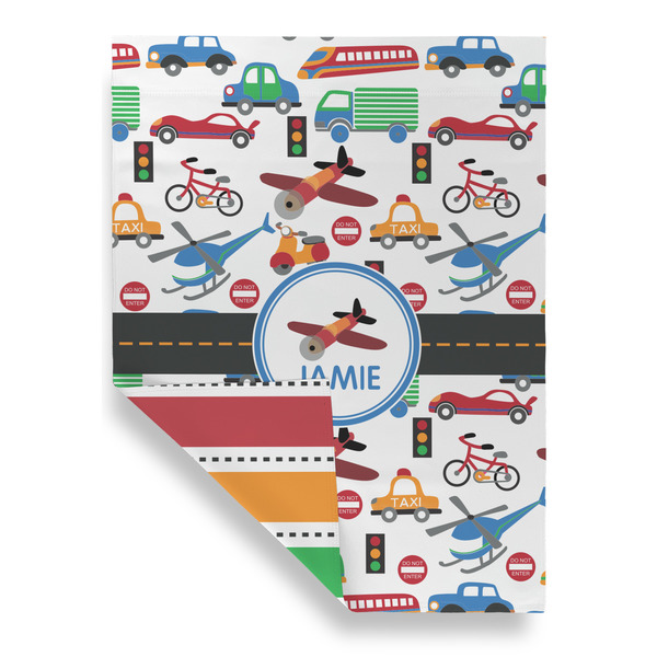 Transportation Garden Flags - Large - Double Sided - FRONT FOLDED