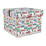 Transportation Gift Box with Lid - Canvas Wrapped - Large (Personalized)