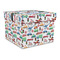 Transportation Gift Boxes with Lid - Canvas Wrapped - Large - Front/Main