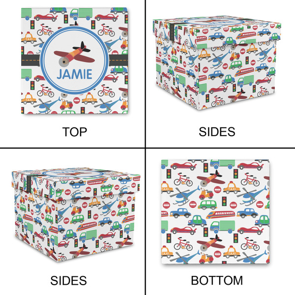 Transportation Gift Boxes with Lid - Canvas Wrapped - Small - Approval