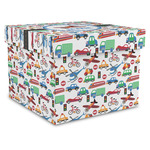 Transportation Gift Box with Lid - Canvas Wrapped - X-Large (Personalized)