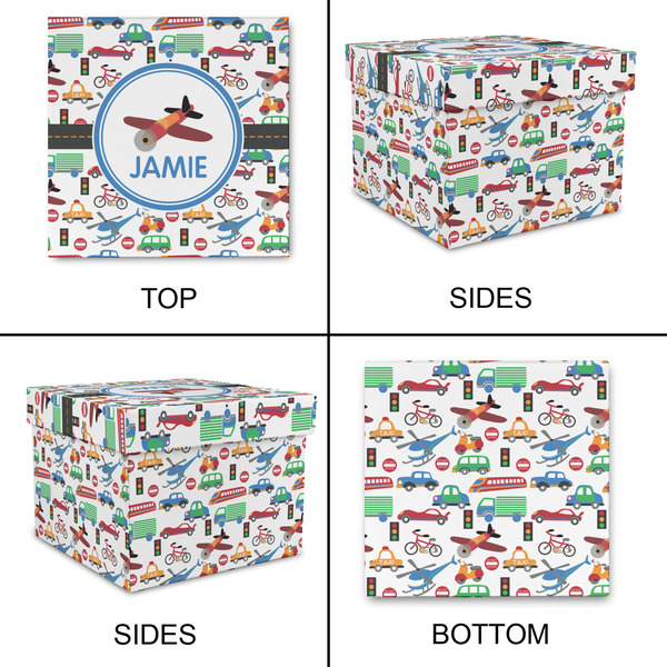 Transportation Gift Boxes with Lid - Canvas Wrapped - XX-Large - Approval