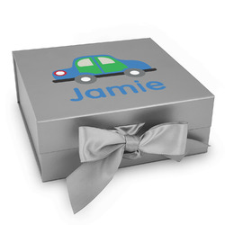 Transportation Gift Box with Magnetic Lid - Silver (Personalized)