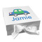 Transportation Gift Boxes with Magnetic Lid - White - Front