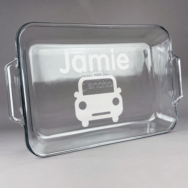 Custom Transportation Glass Baking and Cake Dish (Personalized)