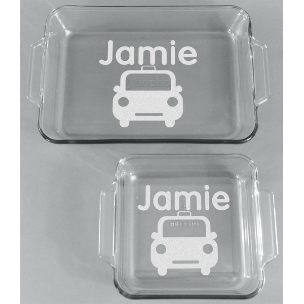 Transportation Glass Baking Dish Set - FRONT