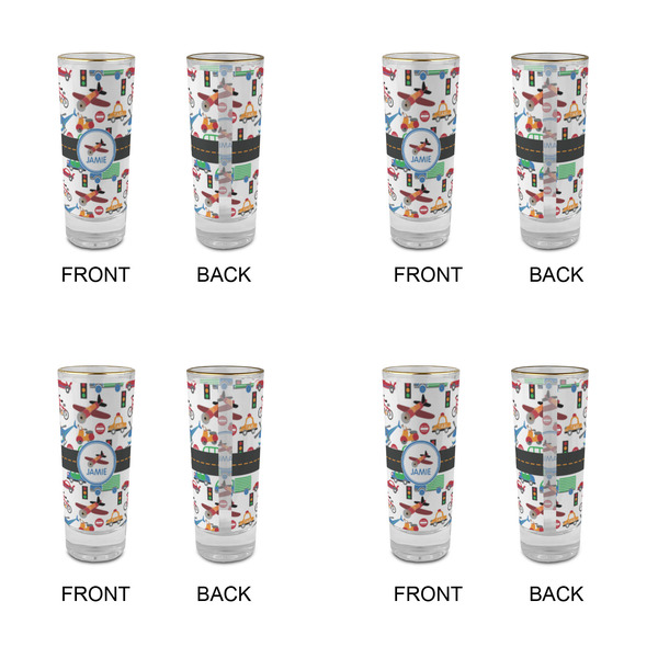 Transportation Glass Shot Glass - 2 oz - Set of 4 - APPROVAL