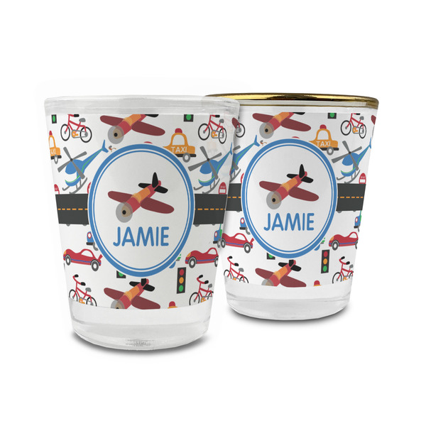 Custom Transportation Glass Shot Glass - 1.5 oz (Personalized)