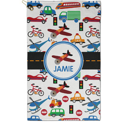 Transportation Golf Towel - Poly-Cotton Blend - Small w/ Name or Text