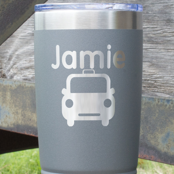 Transportation Gray Polar Camel Tumbler - 20oz - Close Up
