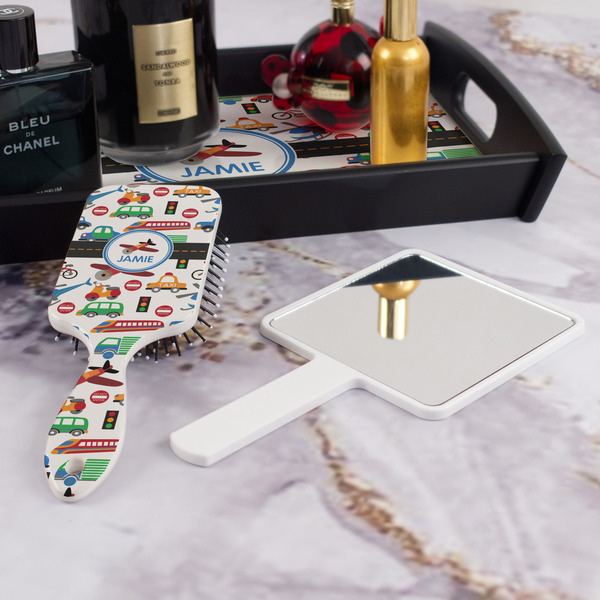 Transportation Hair Brush - With Hand Mirror