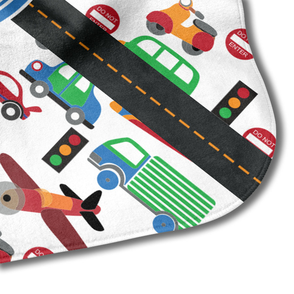 Transportation Hooded Baby Towel- Detail Corner