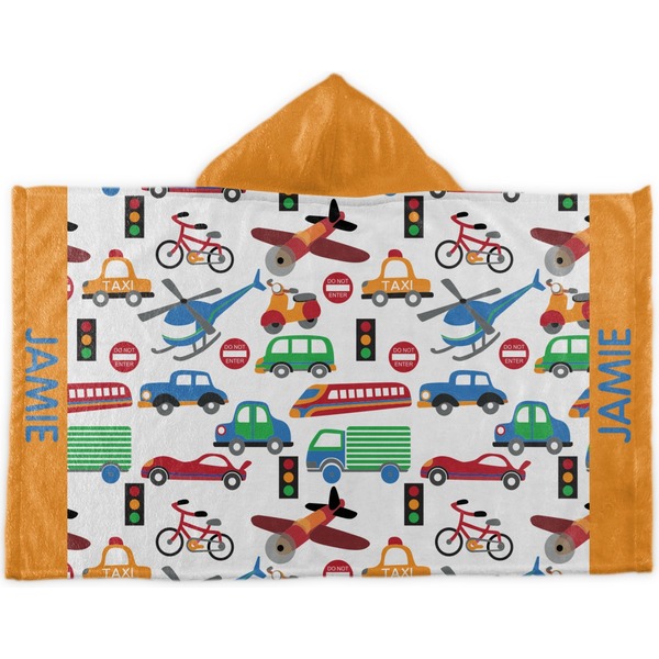 Custom Transportation Kids Hooded Towel (Personalized)