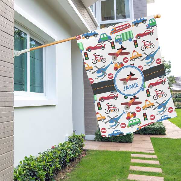 Transportation House Flags - Double Sided - LIFESTYLE