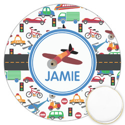 Transportation Printed Cookie Topper - 3.25" (Personalized)