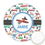 Transportation Printed Cookie Topper - Round (Personalized)