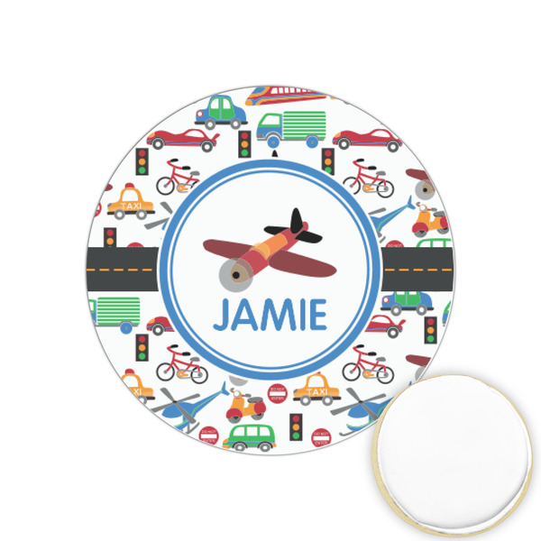 Custom Transportation Printed Cookie Topper - 1.25" (Personalized)