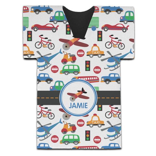 Transportation Jersey Bottle Cooler - Set of 4 - FRONT (flat)