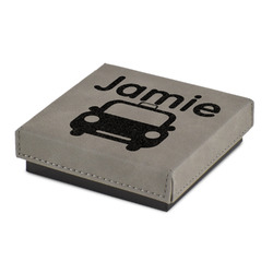 Transportation Jewelry Gift Box - Engraved Leather Lid (Personalized)