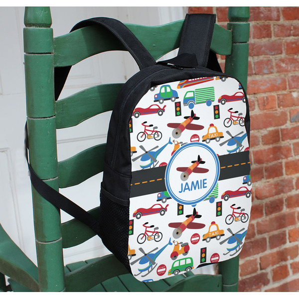 Transportation Kids Backpack - In Context