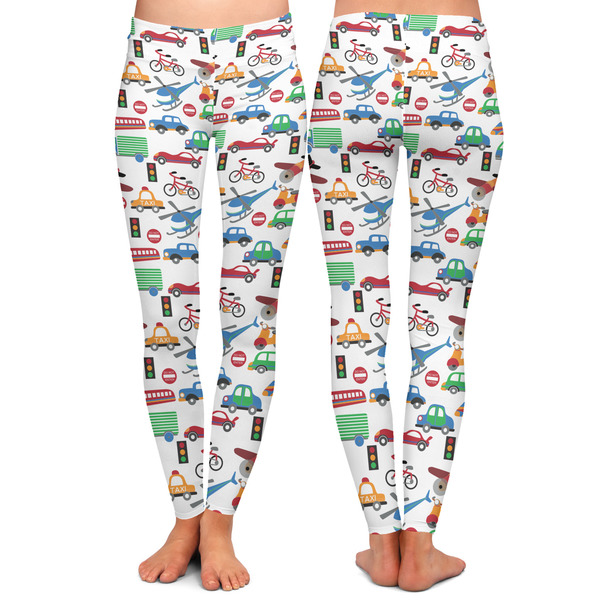 Transportation Ladies Leggings - Front and Back