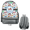 Transportation Large Backpack - Gray - Front & Back View