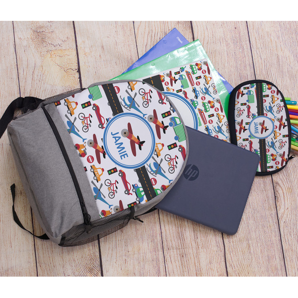 Transportation Large Backpack - Gray - With Stuff