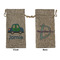 Transportation Large Burlap Gift Bag - Front & Back (Personalized)