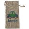 Transportation Large Burlap Gift Bag - Front (Personalized)