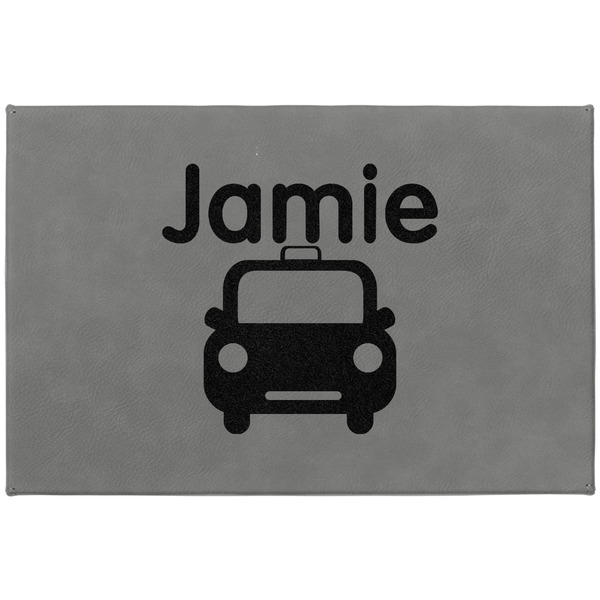 Transportation Large Engraved Gift Box with Leather Lid - Approval