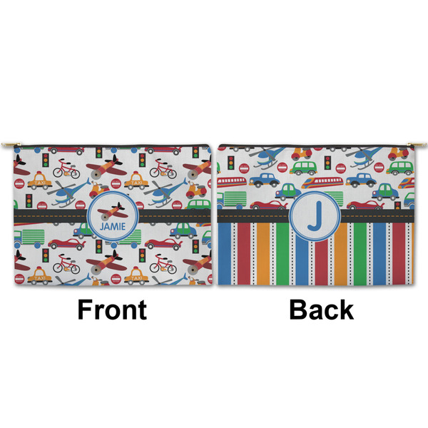 Transportation Large Zipper Pouch Approval (Front and Back)