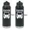 Transportation Laser Engraved Water Bottles - Front & Back Engraving - Front & Back View