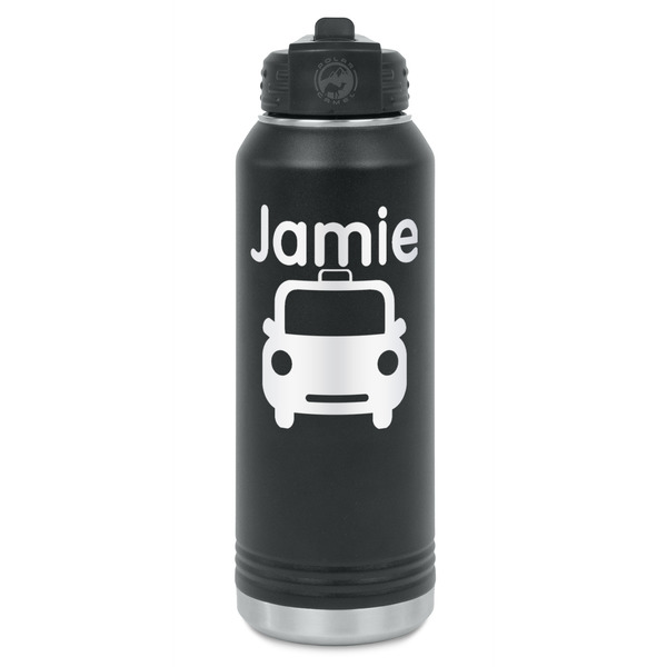Custom Transportation Water Bottle - Laser Engraved - Front (Personalized)