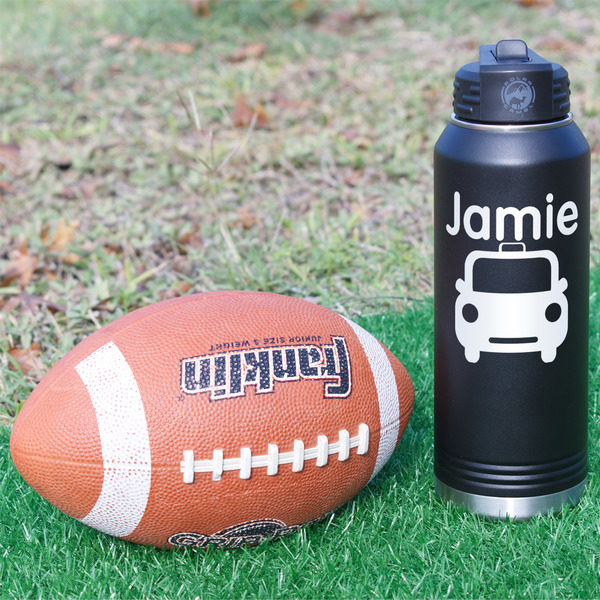 Transportation Laser Engraved Water Bottles - In Context