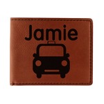 Transportation Leatherette Bifold Wallet - Double Sided (Personalized)