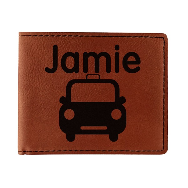 Custom Transportation Leatherette Bifold Wallet - Single Sided (Personalized)